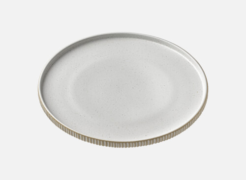 Plate fl. high rim embossed weiß/white 21cm