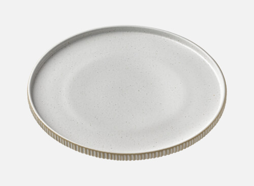 Plate fl. high rim embossed weiß/white 27cm