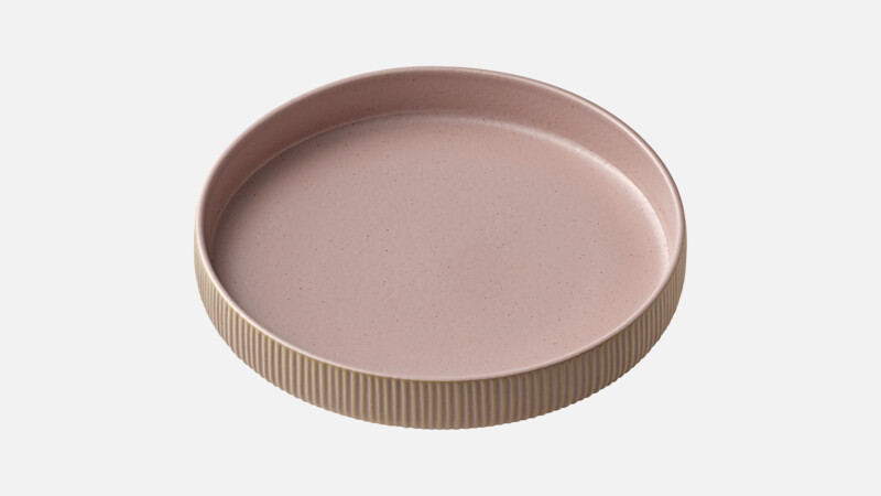 NARA - Plate deep high rim embossed - Soup plate rosé 24cm