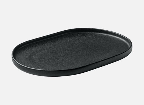 Platte oval schwarz/black 30cm