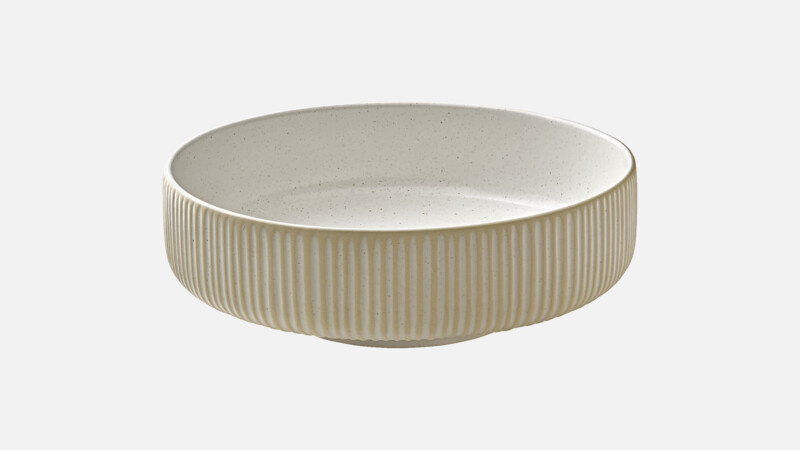 NARA - Schale rund Relief - weiß/white 12cm/0.33l