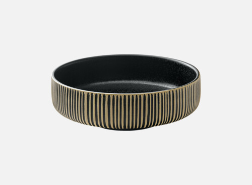 Schale rund Relief black/white 12cm/0.33l