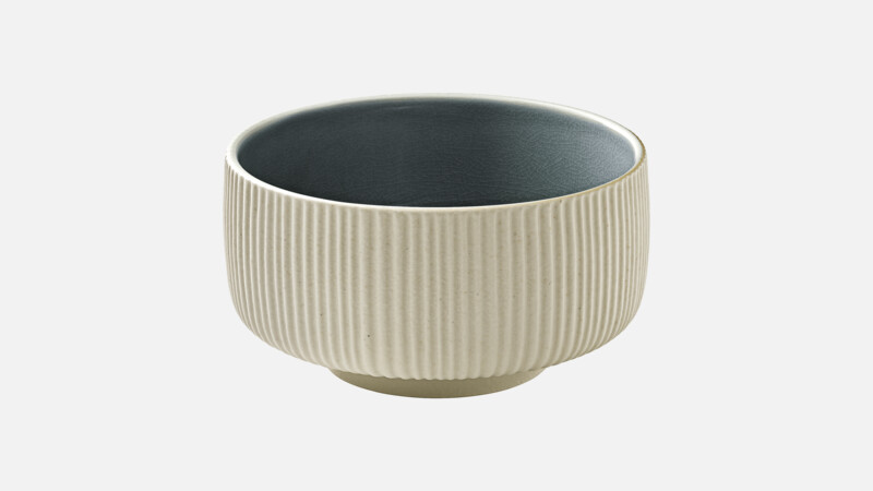 NARA - Schüssel rund Relief - grau/grey 15cm/0.88l