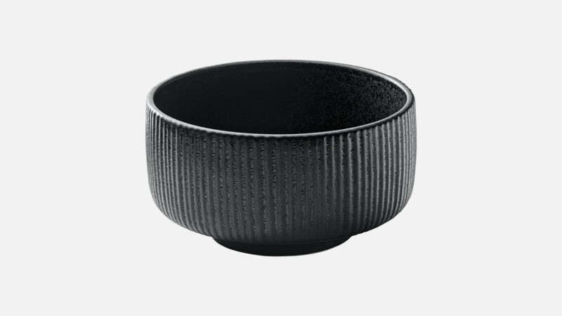 NARA - Schüssel rund Relief - schwarz/black 15cm/0.88l
