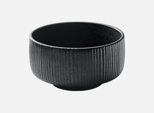 Bowl round embossed schwarz/black 15cm/0.88l
