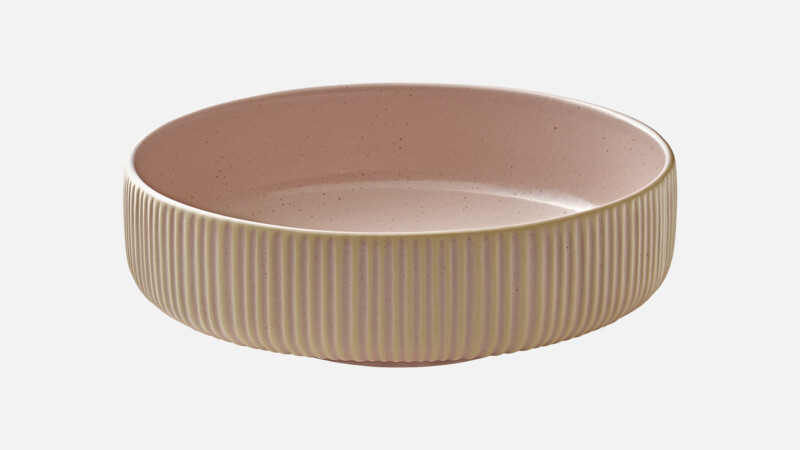 NARA - Schüssel rund Relief - rosé 21cm/1.46l