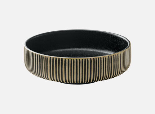 Bowl round embossed black/white 21cm/1.46l