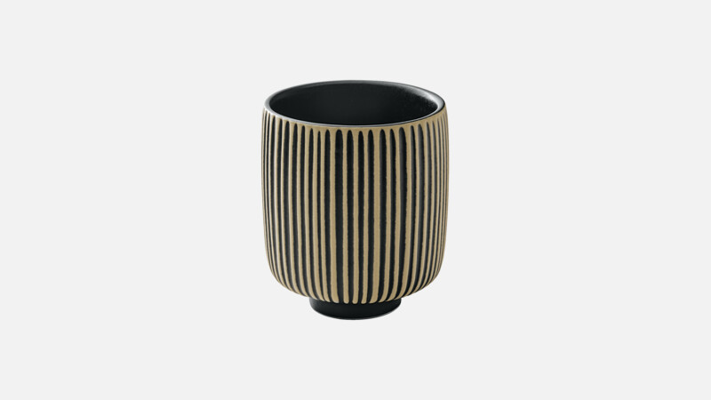 NARA - Becher Relief - Kaffeebecher black/white 0.30l
