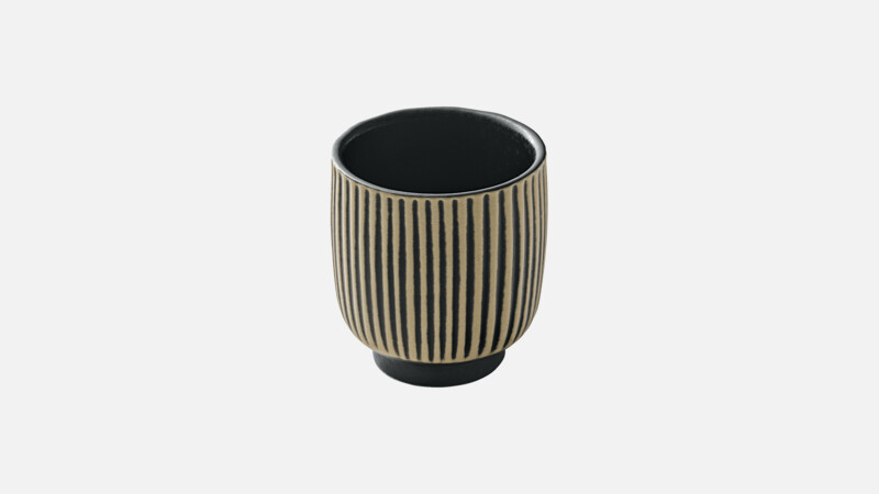 NARA - Cup embossed - Espresso cup black/white 0.10l