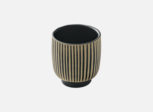 Cup embossed black/white 0.10l