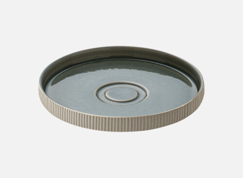 Untertasse rund Relief grau/grey 15cm