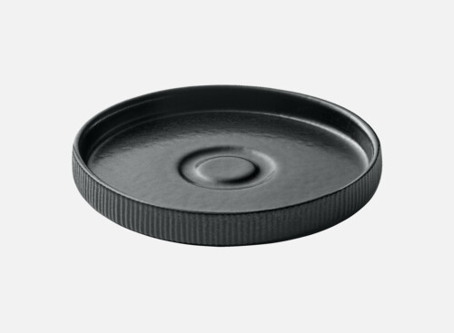 Saucer round embossed schwarz/black 15cm