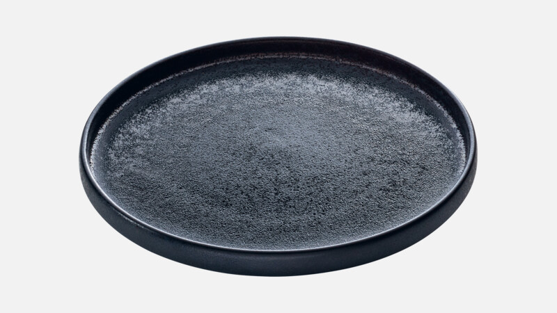 NARA - Plate flat round - Dessertplate schwarz/black 21cm