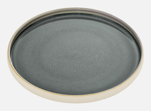 Plate flat round grau/grey 27cm