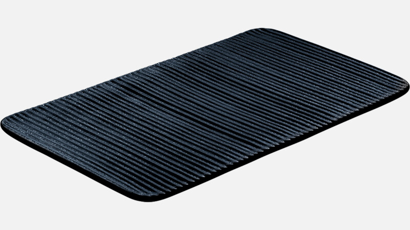 NARA - Platter rectan. embossed - Serving platter schwarz/black 30x18cm