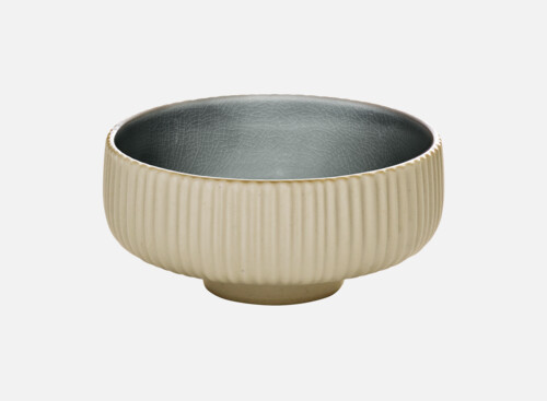 Bowl round embossed grau/grey 12cm/0.33l