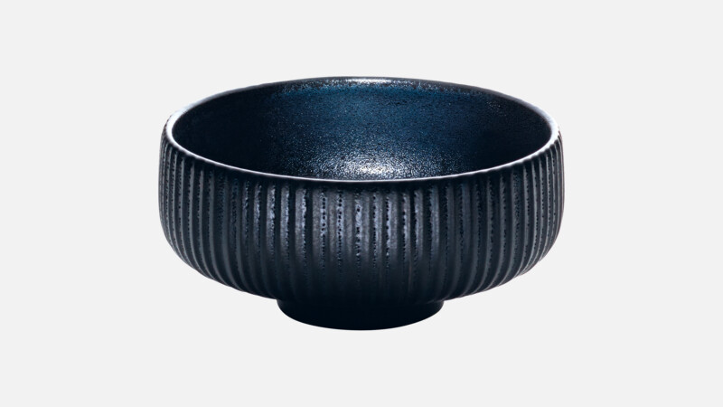 NARA - Schale rund Relief - schwarz/black 12cm/0.33l