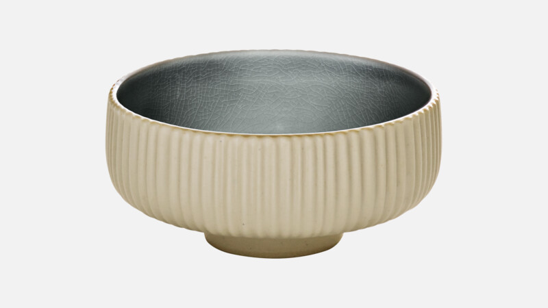 NARA - Bowl round embossed - grau/grey 16cm/0.71l