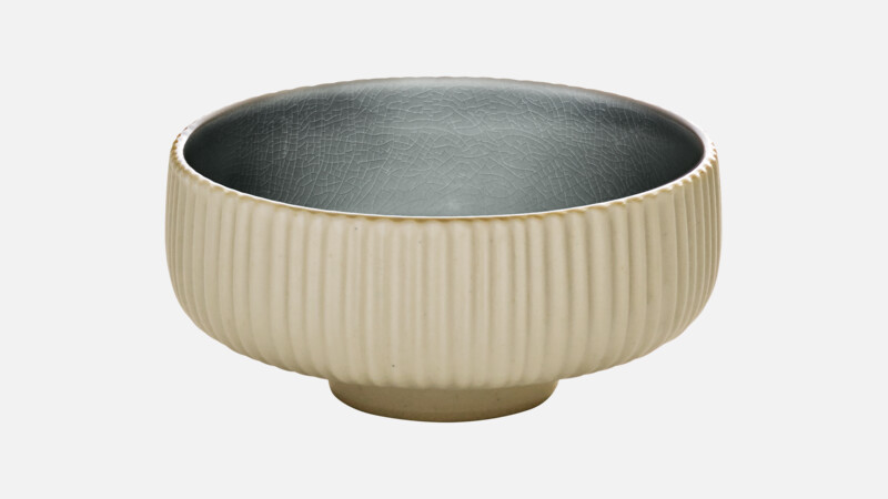 NARA - Schüssel rund Relief - grau/grey 21cm/1.46l