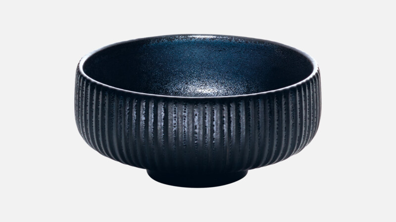 NARA - Schüssel rund Relief - schwarz/black 21cm/1.46l