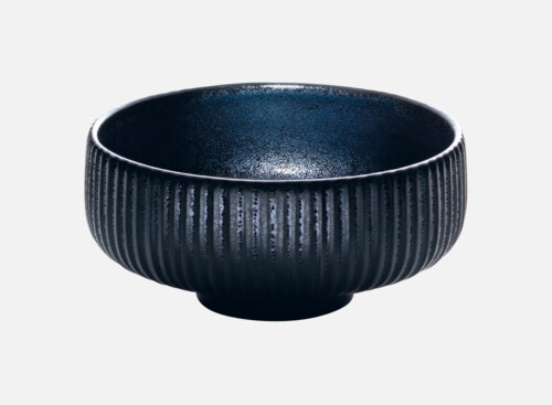 Schüssel rund Relief schwarz/black 21cm/1.46l