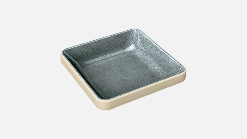 NARA - Small dish square stackable - grau/grey 9x9cm/0.08l