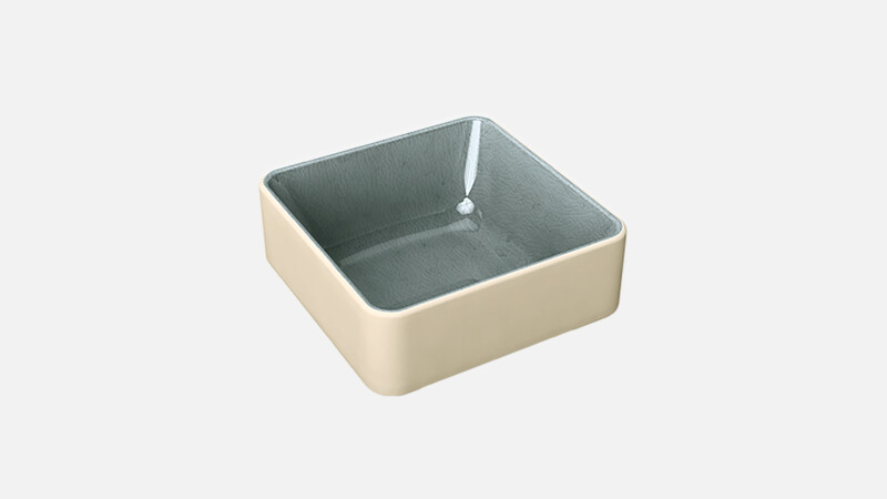 NARA - Small dish square stackable - grau/grey 9x9cm/0.19l