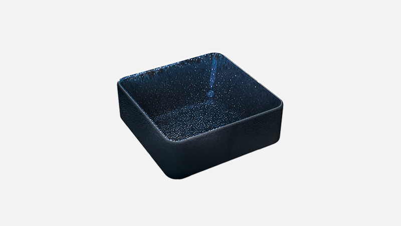 NARA - Small dish square stackable - schwarz/black 9x9cm/0.19l