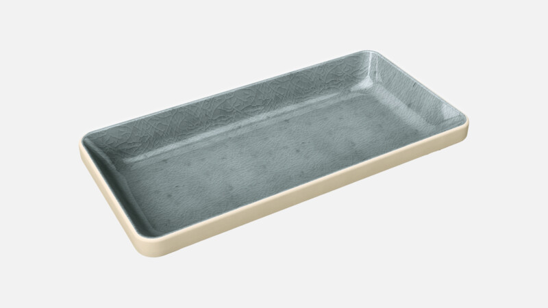 NARA - Bowl rectangular stackable - grau/grey 18x9cm/0.18l