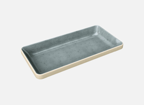 Bowl rectangular stackable grau/grey 18x9cm/0.18l
