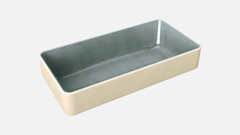 NARA - Bowl rectangular stackable - grau/grey 18x9cm/0.42l