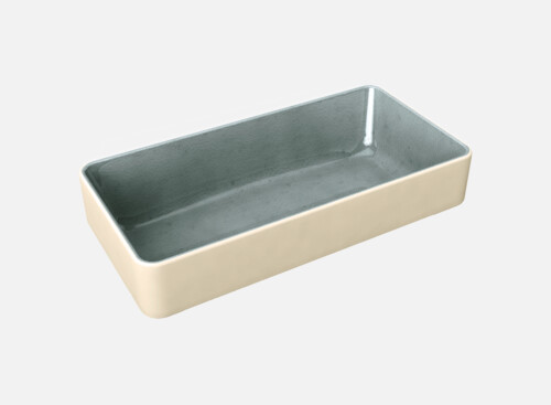 Bowl rectangular stackable grau/grey 18x9cm/0.42l