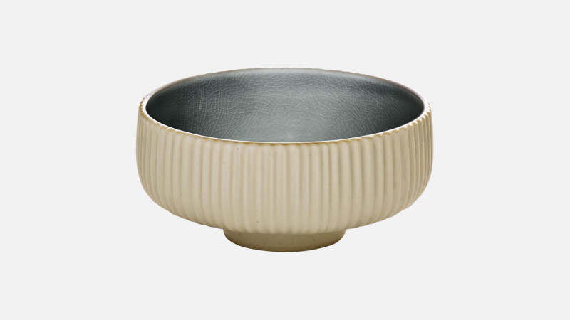 NARA - Schälchen rund Relief - grau/grey 8cm/0.12l