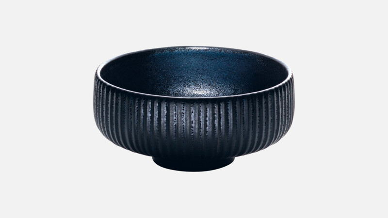 NARA - Schälchen rund Relief - schwarz/black 8cm/0.12l