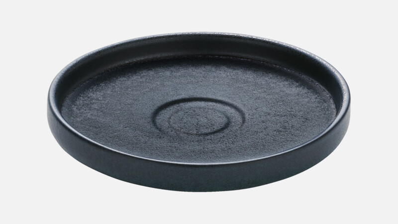 NARA - Untertasse rund - schwarz/black 15cm