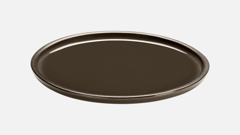 RENEW - Teller flach rund coup - Kuchenteller taupe 22cm