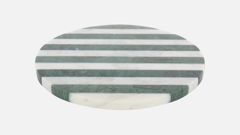 SPOTLIGHTS - Teller flach rund - white/green 22cm
