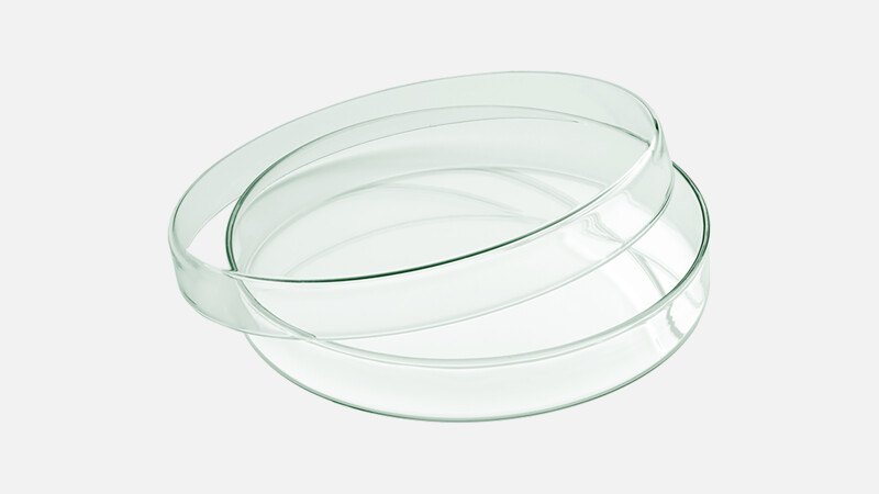 SPOTLIGHTS - Glas-Schale flach mit Deckel - 18cm