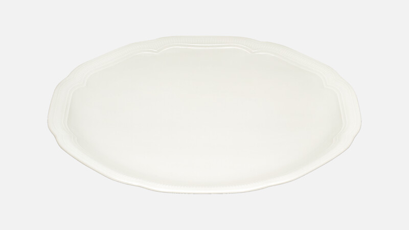 Flacher runder Coupeteller mit Relief 23 cm