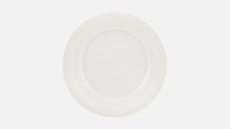 Flacher runder Teller mit Randprägung 26 cm