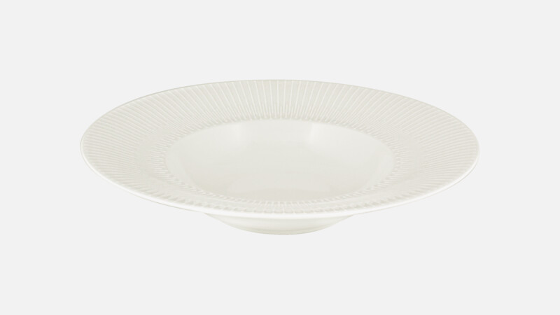 Plate deep round with rim embossed 20.1 cm