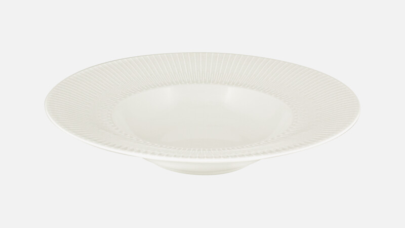 Tiefer runder Teller mit Rand geprägt 24 cm