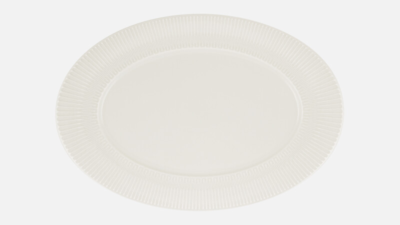 Platte ovale mit geprägtem Rand