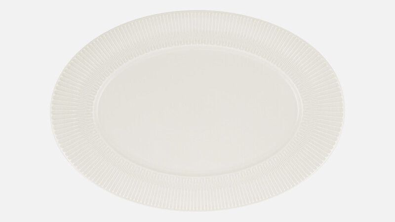 DELIGHT VIBES - Platte oval Fahne Relief - Servierplatte 38x27cm