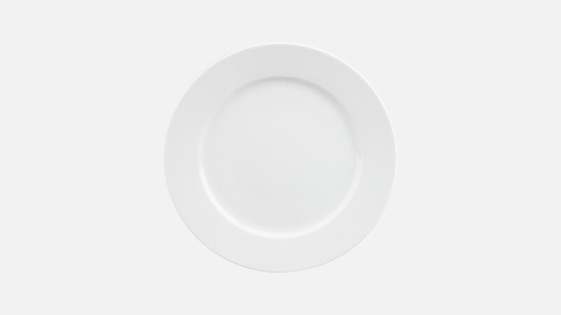 Assiette plate ronde avec bordure 21,2 cm