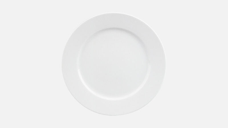 Assiette plate ronde avec bord 25,3 cm