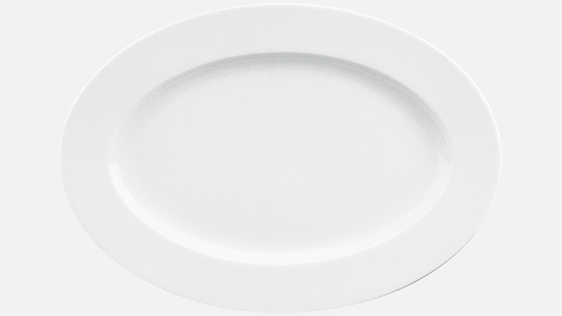 Ovale Platte mit Rand