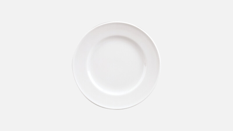 Assiette plate ronde avec bordure 17,3 cm