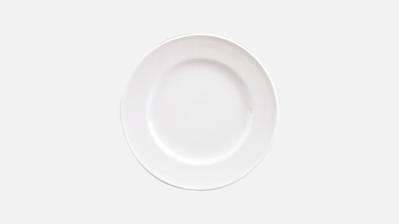Plate flat round with rim 19.3 cm
