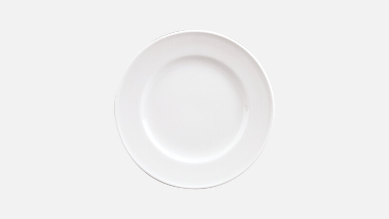 Plate flat round with rim 21 cm